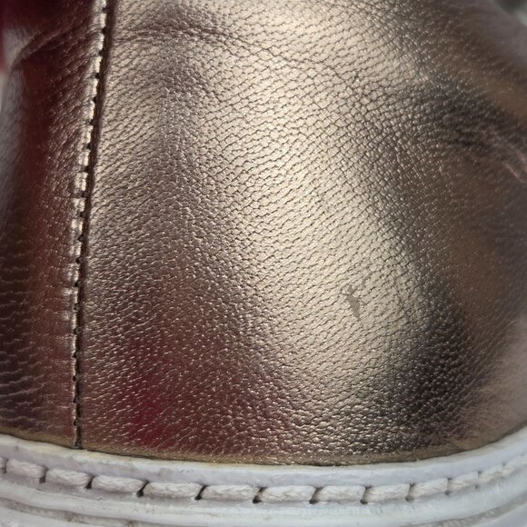 Johnston & Murphy Metallic Rose Gold Leather Sneakers Size 9 - Picture 14 of 14